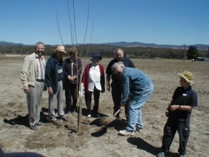 Planting of the Smith Family Tree at Ballandean - picture by Gary Smith
