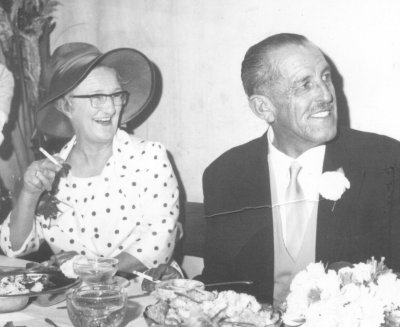 Joyce and Jack Fisher, at Fay's wedding in 1968