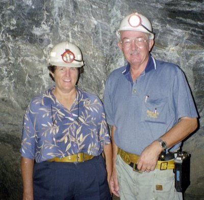 Judy & Harvey down Broken Hill North mine