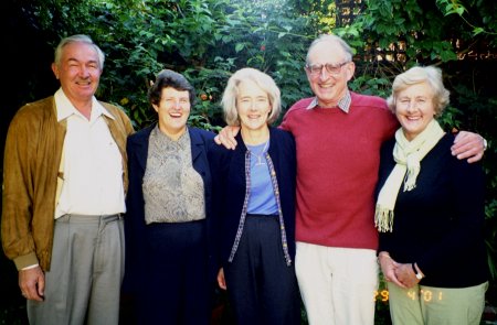 Harvey and Judy, Sally and Adrian Wallis, Jo Connor.